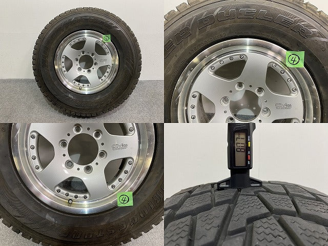 ランドクルーザー  パジェロ 社外 タイヤホイールセット スタッドレス 4本セット 16x7/ET25/6穴 6H/PCD139.7/ハブ径113mm(142270)