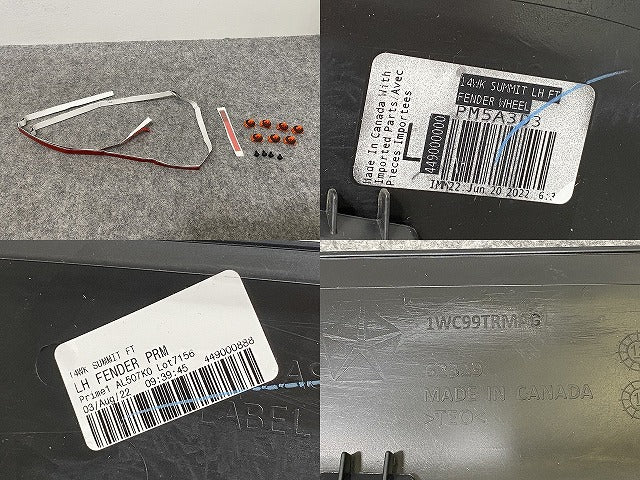 新品!ジープ/グランドチェロキー WK14 左 フロント フェンダーアーチモール/オーバーフェンダー 1WC99TRMAG 未塗装 クライスラー(142366)