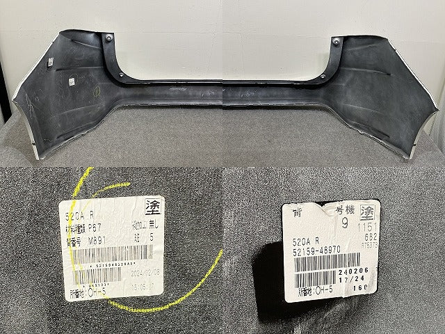 ハリアー 60系/ZSU60W/ZSU65W/ASU60W/ASU65W ハイブリッド/AVU65W 純正 リア バンパー 52159-48120 ホワイトパール(142641)