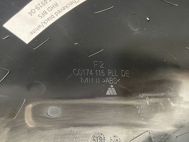 新品!ミニ F54/F55/F56/F57 純正 右 ドアミラー カバー チェッカーフラッグ C0174 155 RLL DE 51142354919 ブラック ソリッド MINI(142842)