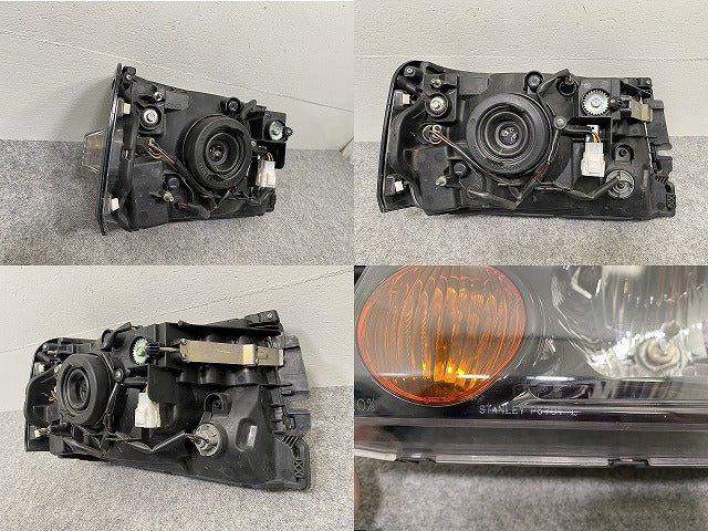 ミニキャブ/クリッパー U61V/U62V/U71V/U72V 純正 中期 左 ヘッドライト/ランプ ハロゲン STANLEY P5701 ブラック ソリッド 三菱(142900)
