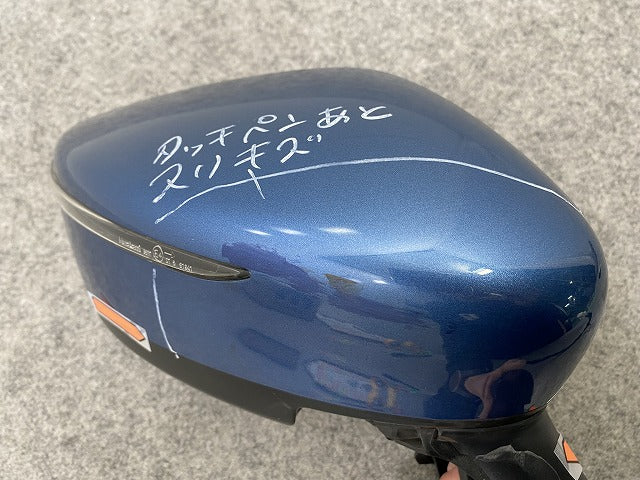 ノート/NOTE E12/NE12 e-POWER/HE12/SNE12 純正 右 ドアミラー 8線 ウインカー付  G579/G531 96301-5WJ2A シャイニングブルー RAW(143027)
