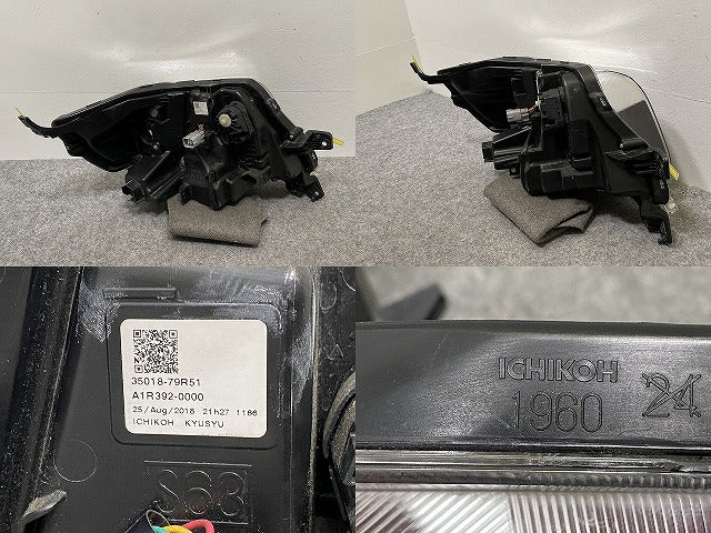 スペーシア カスタム/フレアワゴンカスタムスタイル MK53S/MM53S 純正 左 ヘッドライト/ランプ LED レベ ICHIKOH 1960/35018-79R51(143094)