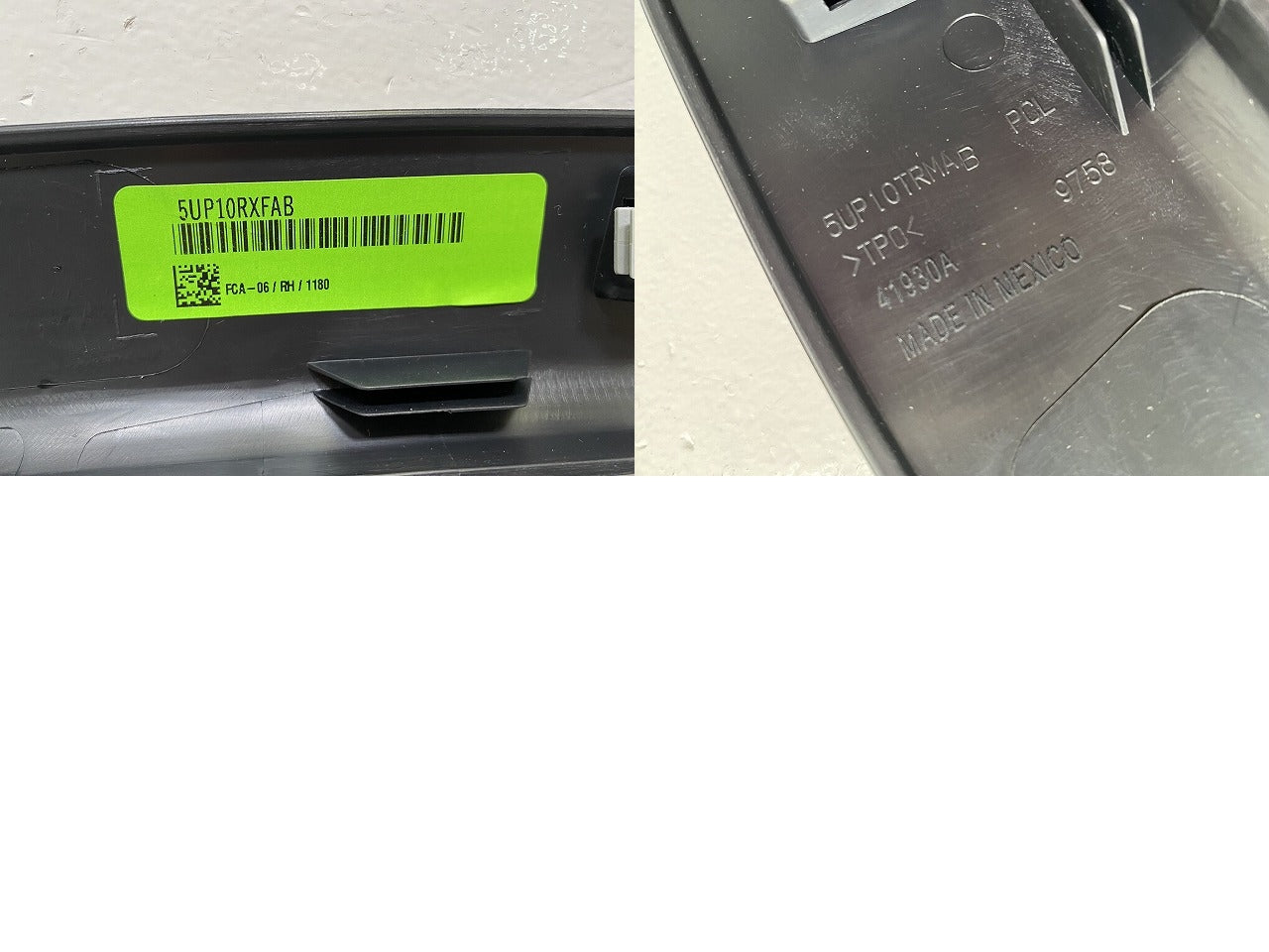 新品!ジープコンパス  2018-2021 純正 右 フロント フェンダーアーチモール/オーバーフェンダー 5UP10TRMAB 5UP10RXFAB 素地(143235)