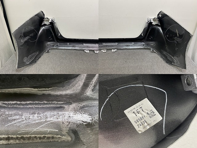 プリウス 50系/ZVW50/ZVW51/ZVW55 純正 後期 リア バンパー 52159-47300 シルバーメタリック 1F7 トヨタ(143324)