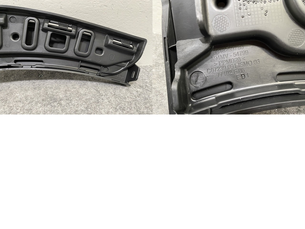 新品!2008 A94HN01 純正 右 リア フェンダーアーチモール/オーバーフェンダー 9818259780 1617598680 素地 プジョー(143396)