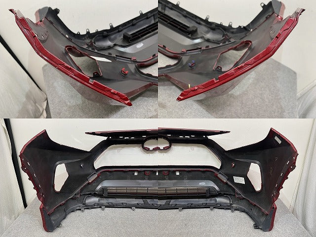 RAV4 ラブ4 MXAA52/MXAA54/AXAH52/AXAH54 純正 フロント バンパー スポイラー付 53113-42110/901/20/30 センシュアルレッドマイカ(143644)