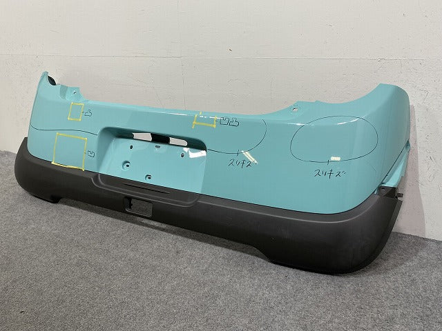 ラパン HE33S 純正 リア バンパー 71811-80P0/-80P1 フレンチミントパールメタリック ZWB スズキ(143668)