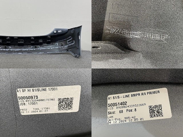 新品!A1(S1) 8X系/2015-2018 Sライン 純正 リア バンパー 8XA 807 511 8XA807067EGRU サフ アウディ(144134)