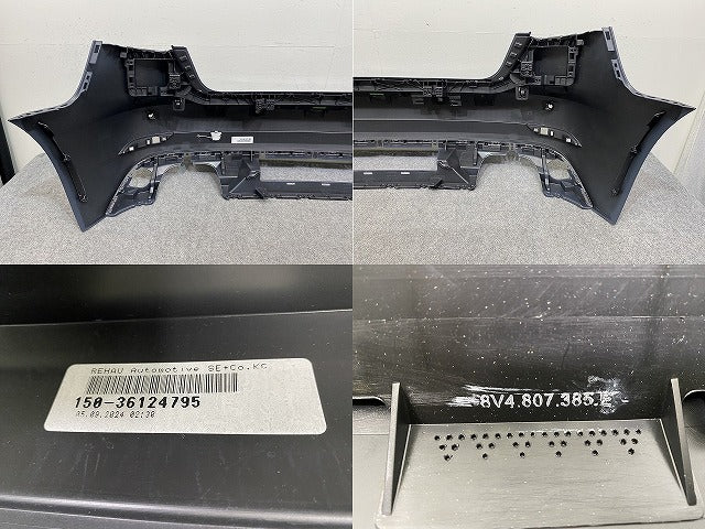 新品!A3 8V系 2017-2020/スポーツバック 純正 リア バンパー 付属品 8点 有り 8V4.807.385.E 8V4807067LGRU 未塗装 アウディ(144204)