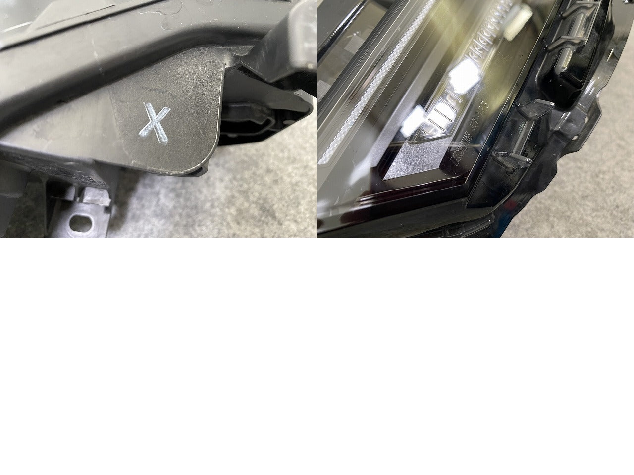 プリウス 60系/ZVW60/ZVW65/MXWH60/MXWH65/MXWH61 純正 左 ヘッドライト/ランプ LED 刻印X KOITO 47-123 81106-47A90 トヨタ(144255)