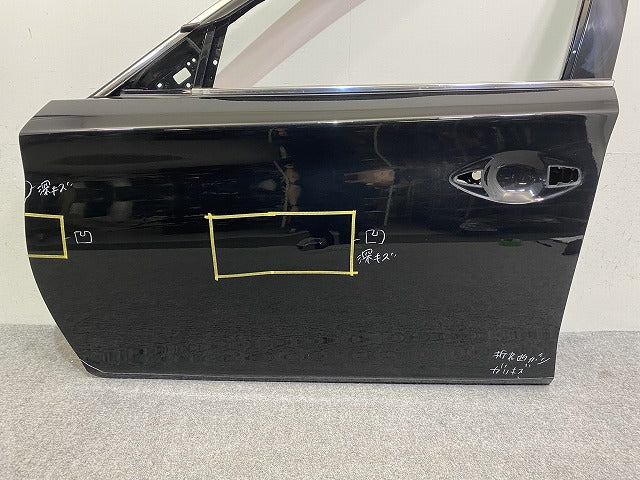 スカイライン/SKYLINE V37/YV37/HV37/HNV37/ZV37 純正 左 フロント ドア バイザー付 メテオフレークブラックパール GAG 日産(144347)