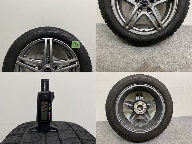 クラウン マークX カムリエスティマ 社外 タイヤホイールセット スタッドレス 4本セット 17x7.0J/ET38/5穴 5H/PCD114.3/ハブ径73mm(144528)