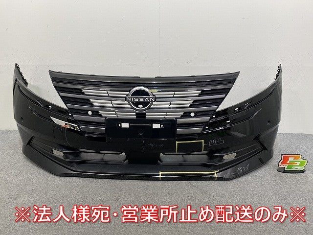 ノート/NOTE E13/SNE13 純正 後期 フロント バンパー グリル付 62254 6XV0A スーパーブラック KH3 日産(144742)