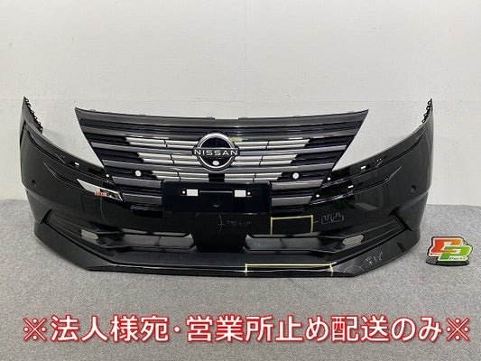 ノート/NOTE E13/SNE13 純正 後期 フロント バンパー グリル付 62254 6XV0A スーパーブラック KH3 日産(144742)