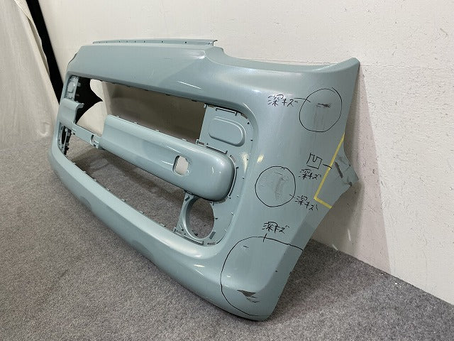 スペーシア/フレアワゴン MK53S/MM53S 純正 フロント バンパー 71711-79R0 オフブルーメタリック XYW スズキ(144792)