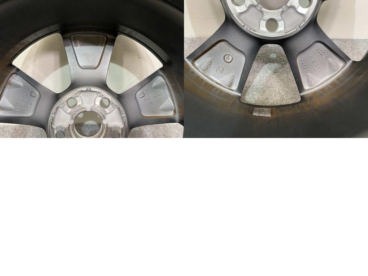 UX/UX200/UX250h MZAH10 MZAH15 MZAA10 純正 ホイール 1本のみ 18x7J/ET45/5穴 5H/PCD114.3/ハブ径60mm レクサス(144797)