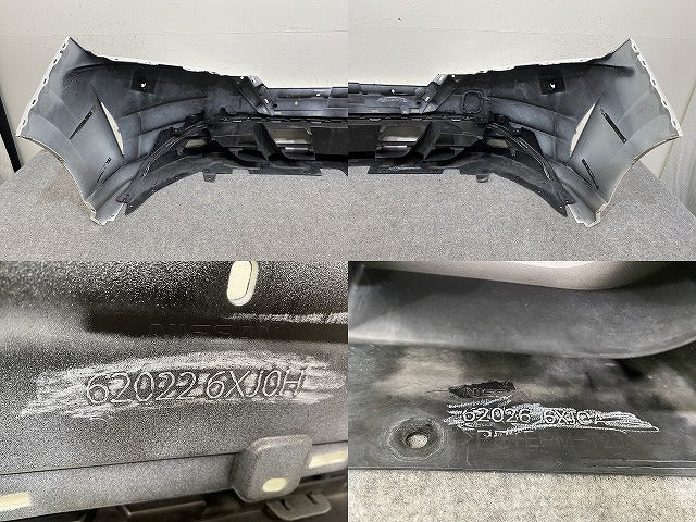 ノート/NOTE E13/SNE13 純正 前期 フロントバンパー スポイラー付 62022 6XJ0H/62026 6XJ0A ピュアホワイトパール QAC 日産(144877)