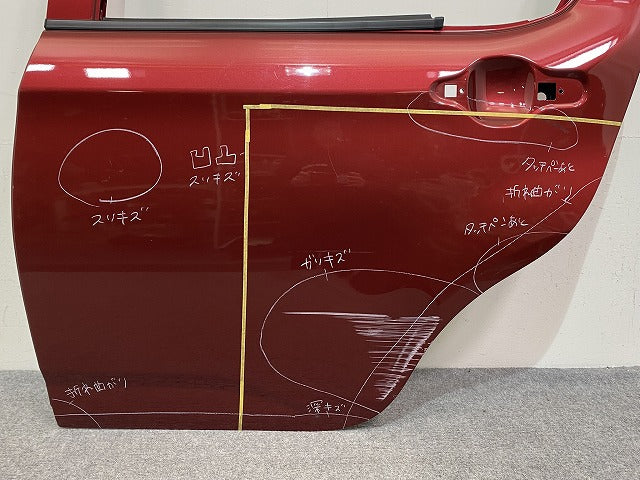 パッソ/ブーン M700A/M710A/M700S/M710S 純正 左 リア ドア バイザー付 ファイアークォーツレッドメタリック R67 トヨタ(145045)