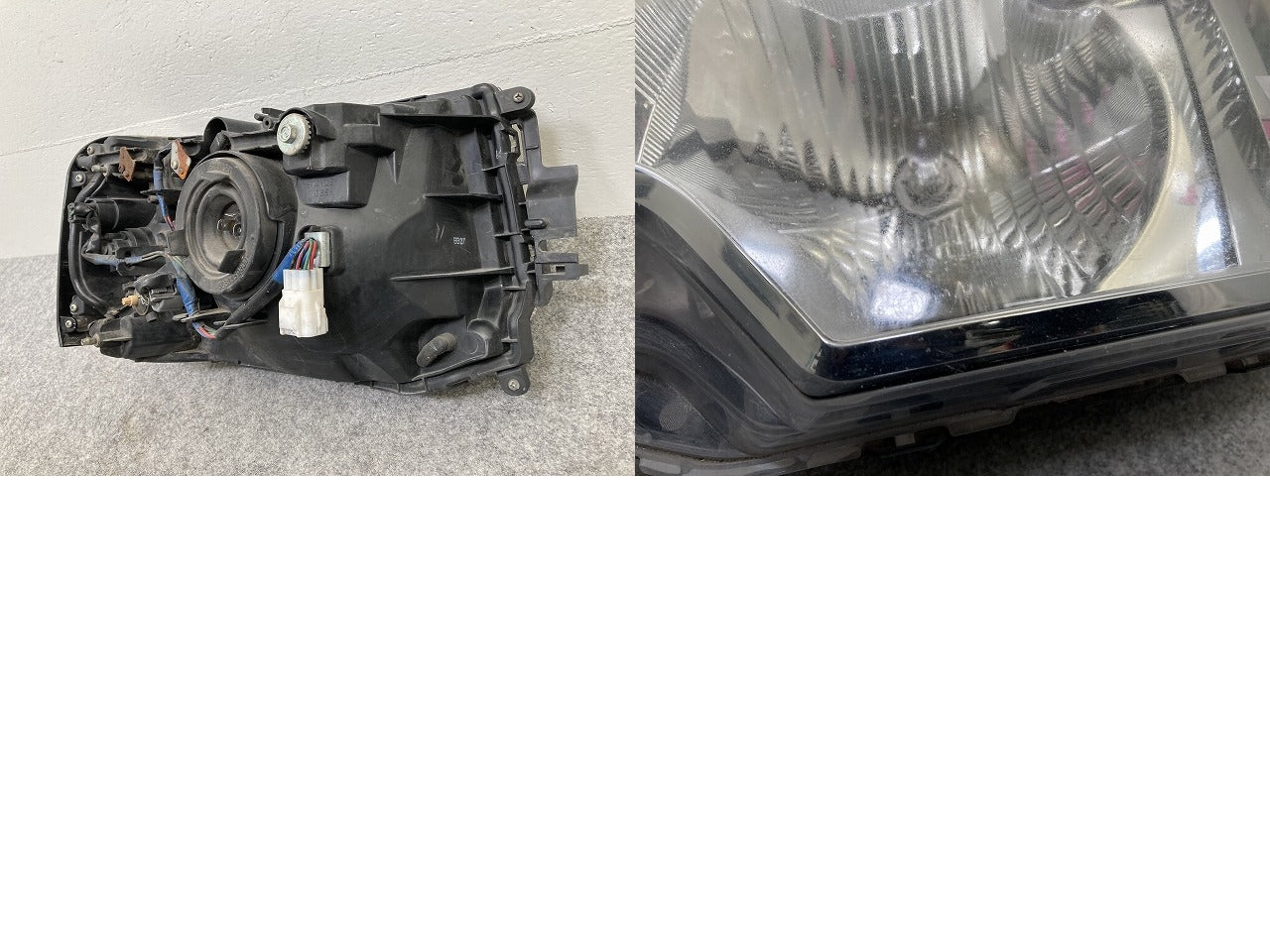 ミニキャブ/クリッパー U61T/U62T/U61V/U62V/U71V/U72V 純正 後期 左 ヘッドライト/ランプ ハロゲン 刻印A STANLEY W0736 L(145107)