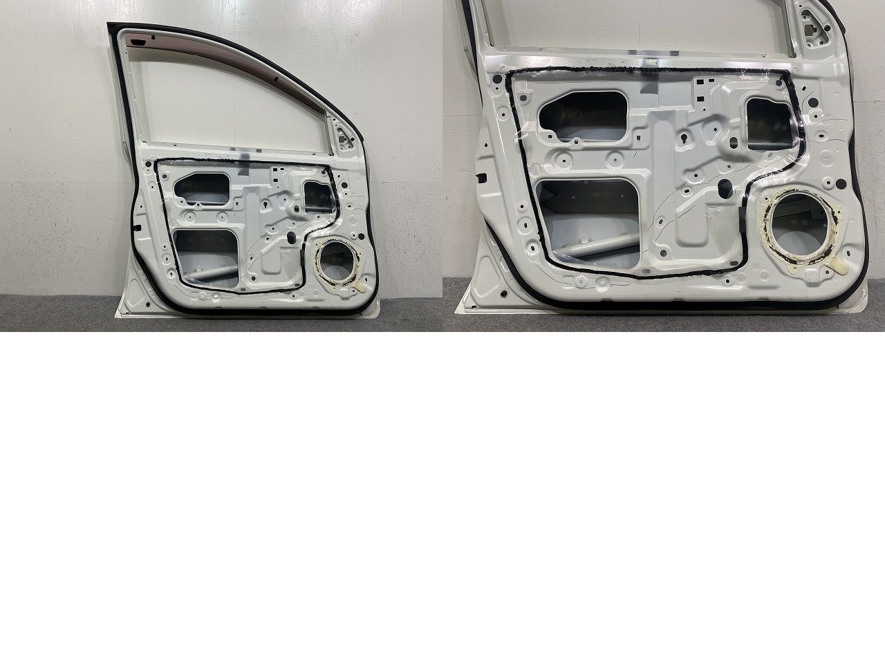 マーチ K13 純正 左 フロント ドア バイザー付 ブリリアントホワイトパール QAB 日産(145167)