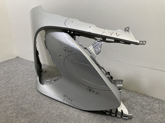 プリウス PHV ZVW52 純正 右 フロント バンパー/コーナーカバー/コーナーパネル 52112-47080 シルバーメタリック 1F7 トヨタ(145219)