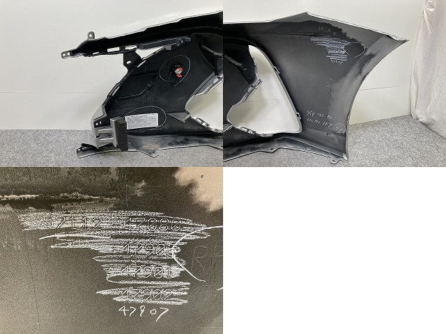プリウス PHV ZVW52 純正 右 フロント バンパー/コーナーカバー/コーナーパネル 52112-47080 シルバーメタリック 1F7 トヨタ(145219)