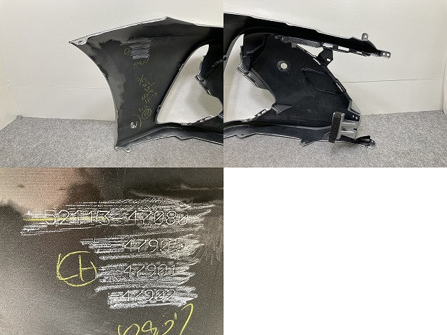 プリウス PHV ZVW52 純正 左 フロント バンパー/コーナーカバー/コーナーパネル 52113-47080 シルバーメタリック 1F7 トヨタ(145220)