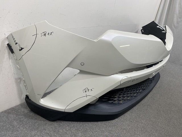 C-HR/CHR ZYX10/NGX10/NGX50 純正 前期 フロント バンパー ロアグリル付 52119-10410/20 ホワイトパールクリスタルシャイン 070(145239)