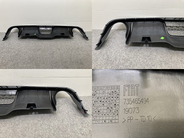 新品!アバルト 500 リア スポイラー ディフューザー/スポイラー 735465494 シルバー メタリック フィアット(145278)