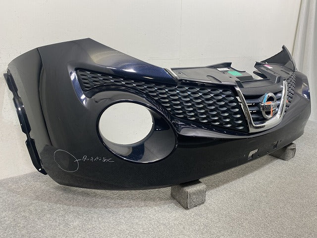 ジューク/JUKE F15/NF15/YF15 純正 フロント バンパー グリル付 62022 1KA5H アズライトブルー RBR 日産(145397)