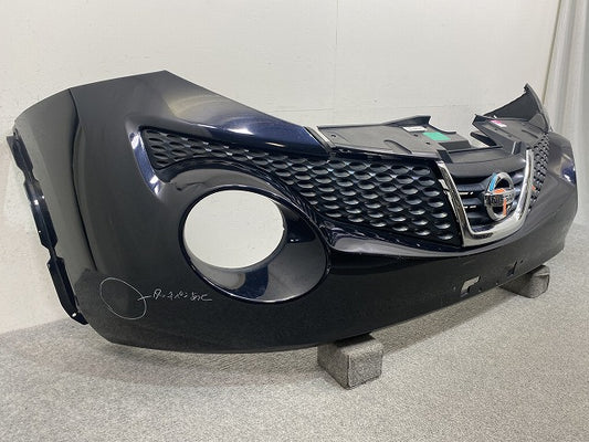 ジューク/JUKE F15/NF15/YF15 純正 フロント バンパー グリル付 62022 1KA5H アズライトブルー RBR 日産(145397)