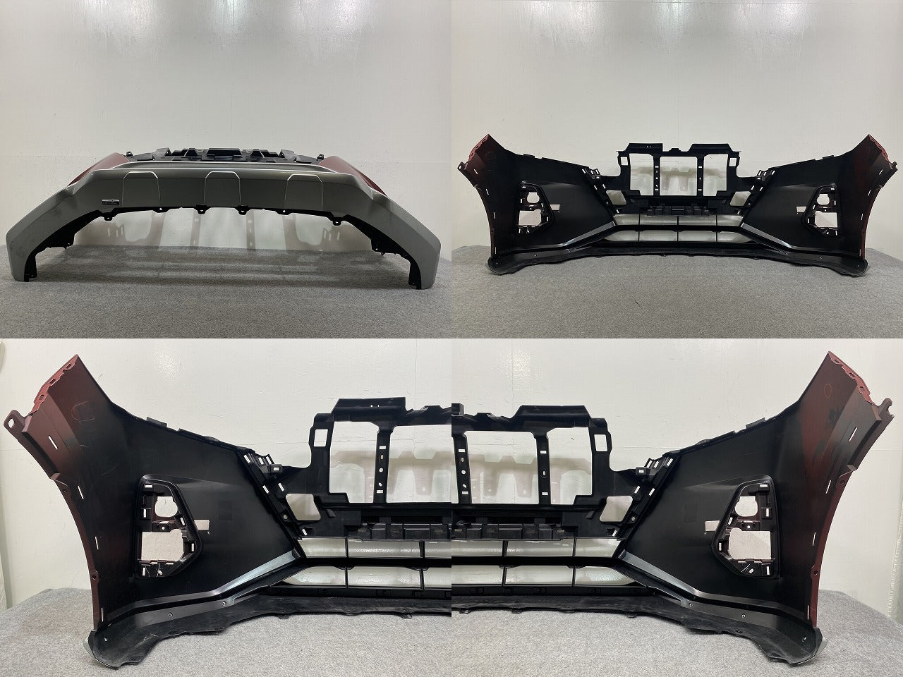 キックス/KICKS P15/RP15/SNP15 純正 フロント バンパー スポイラー付 ラディアントレッドパールメタリック NAH 日産(145430)