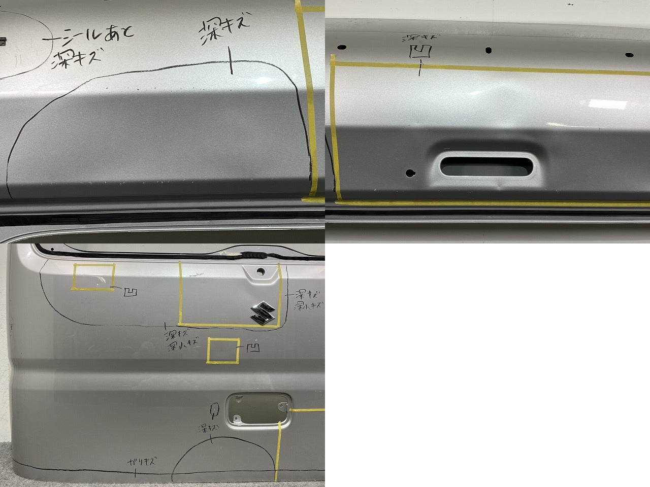 エブリィ/クリッパー NV100/スクラム DA17V/DR17V/DG17V 純正 リアゲート/バックドア/リアハッチ ハイルーフ シルキーシルバー(145558)