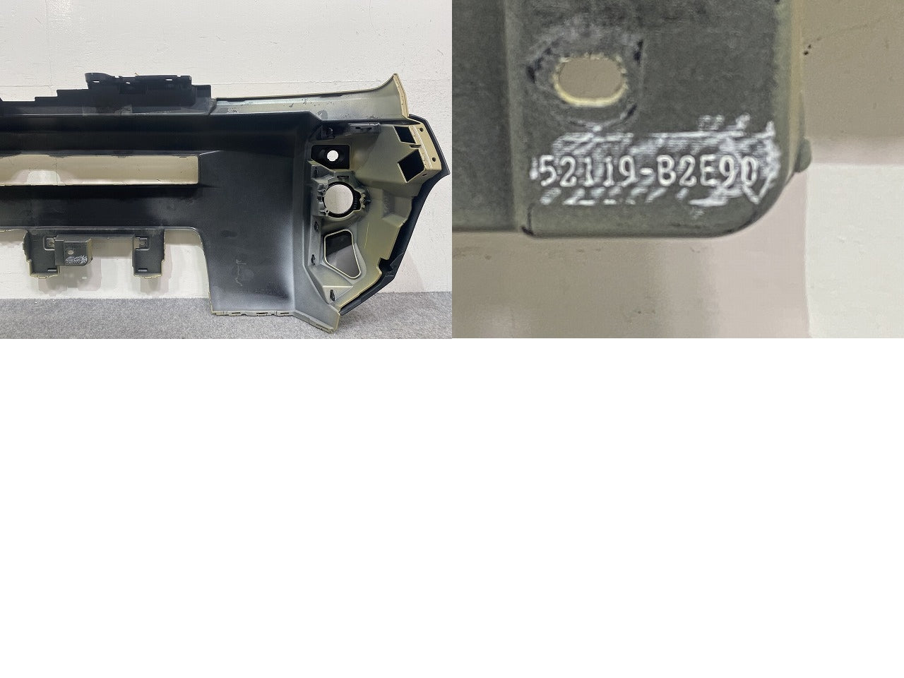 タフト LA900S/LA910S 純正 フロント バンパー 右 コーナーポール付き 52119-B2E90 サンドベージュメタリック T34 ダイハツ(145670)