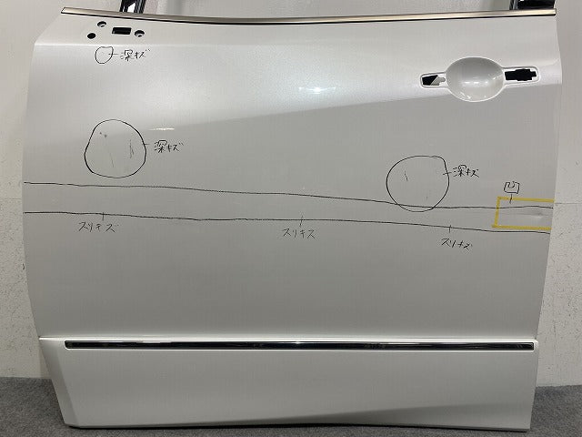 エルグランド ハイウェイスター E52/PE52/PNE52/TE52/TNE52 純正 左 フロント ドア バイザーサイドパネル付 ピュアホワイトパール(145692)