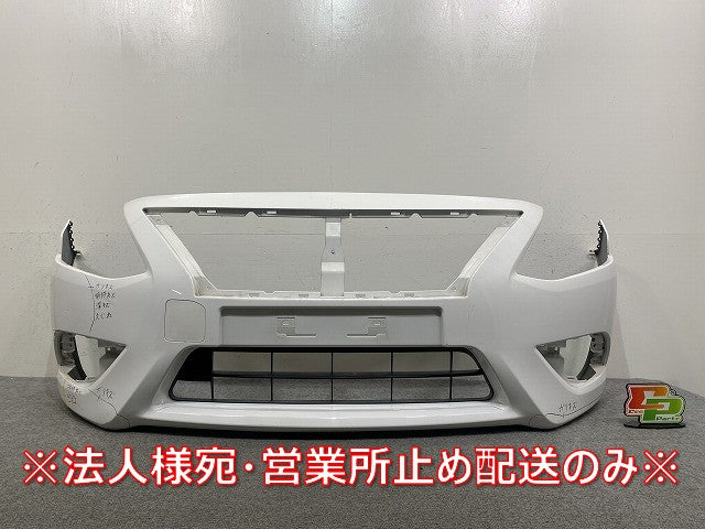 ラティオ N17 純正 フロント バンパー ロアグリル付 62022 7W81H ホワイト QM1 日産(145766)