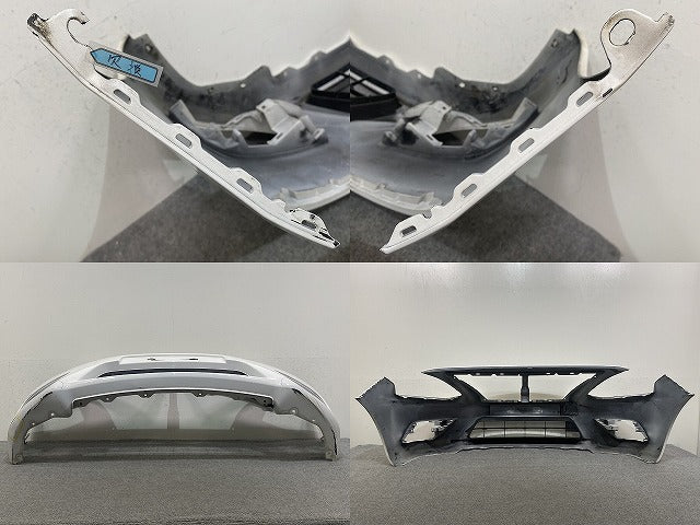 ラティオ N17 純正 フロント バンパー ロアグリル付 62022 7W81H ホワイト QM1 日産(145766)