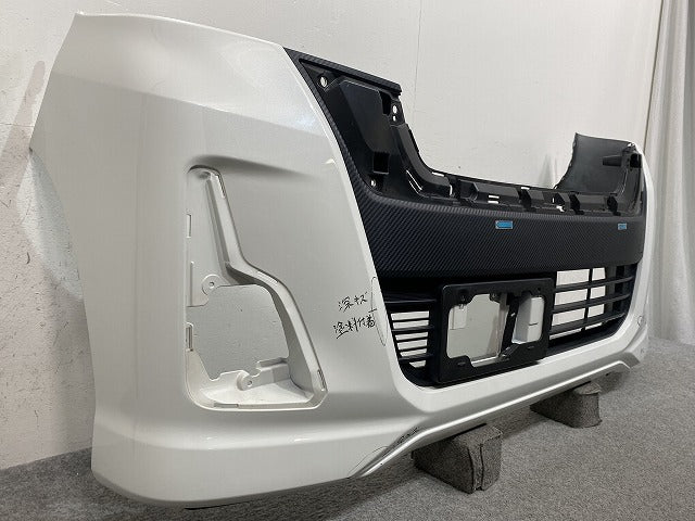 デイズ ルークス ハイウェイスター/B21A 純正 後期 フロント バンパー グリル付 6400H424ZZ ホワイトパール QBB 日産(145794)