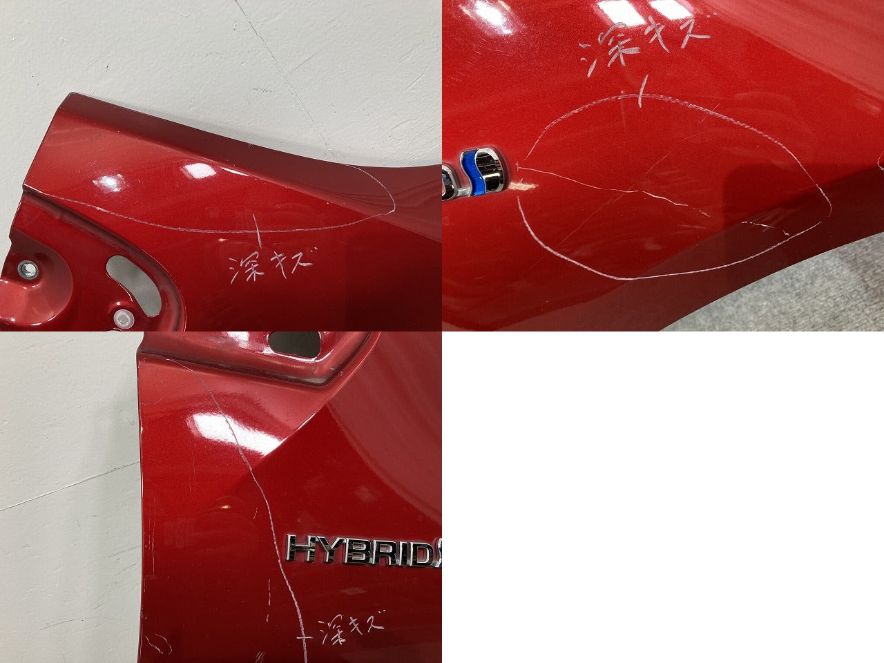 プリウス 50系/ZVW50/ZVW51/ZVW55 純正 右 フロント フェンダー エモーショナルレッド トヨタ(145868)