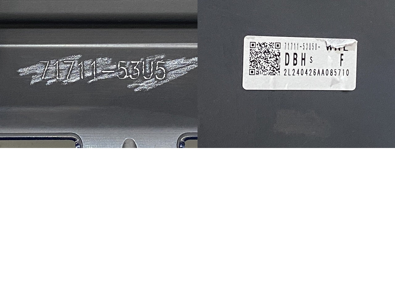 スペーシア カスタム MK54S/MK94S 純正 フロント バンパー 71711-53U5 71711-53U50-WAL インディゴブルーメタリック2 WAL スズキ(145977)