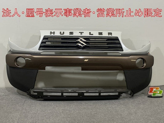 ハスラー MR31S/MR41S 純正 フロント バンパー グリル付 71711-65P0 ピュアホワイトパール ウッディブラウン2トーンルーフ DZW(146242)