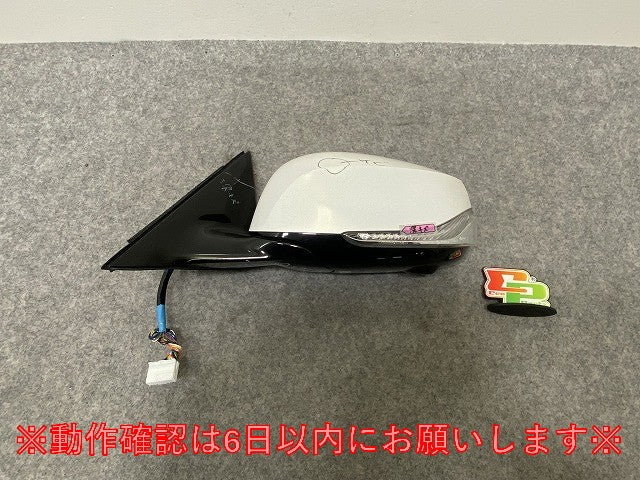 スカイライン/SKYLINE V37/YV37/HV37/HNV37/ZV37 純正 左 ドアミラー 18線 ウインカーカメラ付 8324/5417 ピュアホワイトパール(146372)