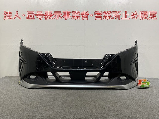 ノート/NOTE E13/SNE13 純正 前期 フロント バンパー スポイラー付 62022 6XJ0H ミッドナイトブラック GAT 日産(146496)