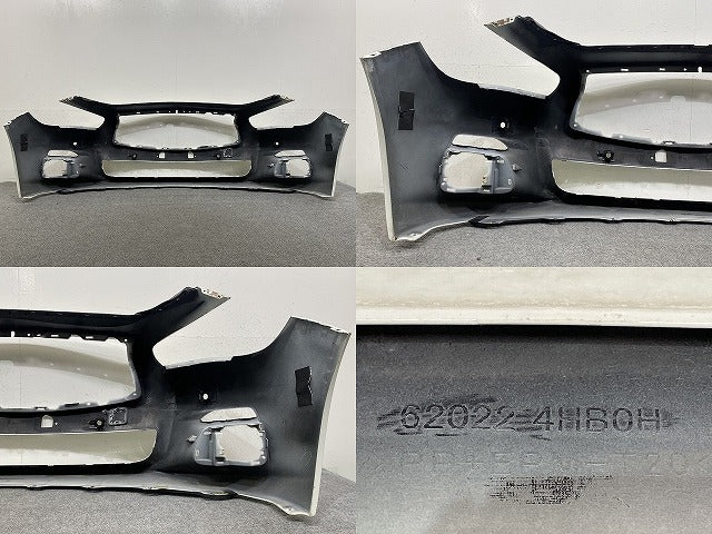 スカイライン/SKYLINE V37/YV37/HV37/HNV37/ZV37 純正 前期 フロント バンパー 62022 4HB0H クリスタルホワイトパール QAA 日産(146588)