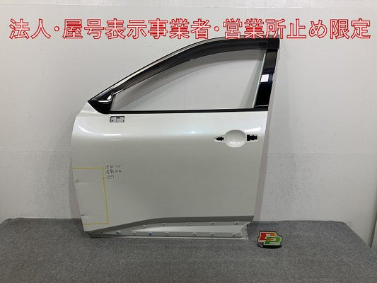 エクストレイル/X-TRAIL T33/SNT33 純正 左 フロント ドア バイザー付 プリズムホワイト QBE 日産(146637)