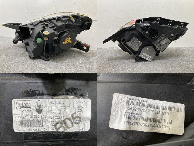 クワトロポルテ MQP 純正 右 ヘッドライト/ランプ AFS付 バラストキセノン HID VALEO 670001625 マセラティ(146783)