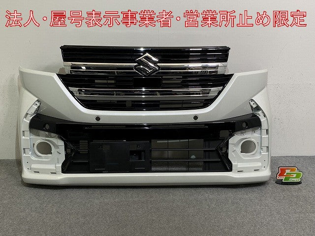 スペーシア カスタム MK54S/MK94S 純正 フロント バンパー グリル付 71711 53U5 ピュアホワイトパール ZVR スズキ(146851)