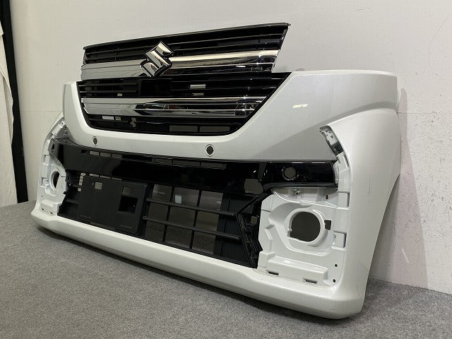 スペーシア カスタム MK54S/MK94S 純正 フロント バンパー グリル付 71711 53U5 ピュアホワイトパール ZVR スズキ(146851)