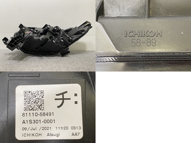 ジャンク!アルファード 30系/AGH30W/AGH35W/GGH30W/GGH35W/AYH30W 純正 後期 右 ヘッドライト/ランプ レベライザーLED 58-89(146891)